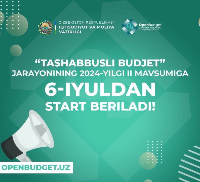 “Tashabbusli budjet” jarayonining 2024-yil 2-mavsumiga  start beriladi